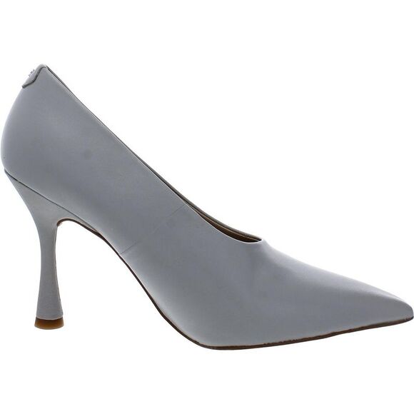 Sam Edelman Womens Hilton Gray Leather Pointed Toe Dress Heels Shoes - Picture 2 of 3